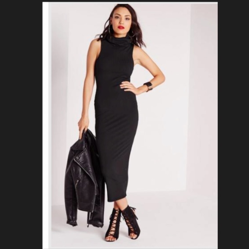 NEVER WORN Missguided ribbed turtle neck dress